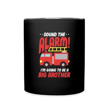 Big Brother Sibling Sister Gift - Full Colour Mug - black - Front