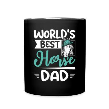 Le meilleur papa cheval du monde - Mug uni - noir - Devant