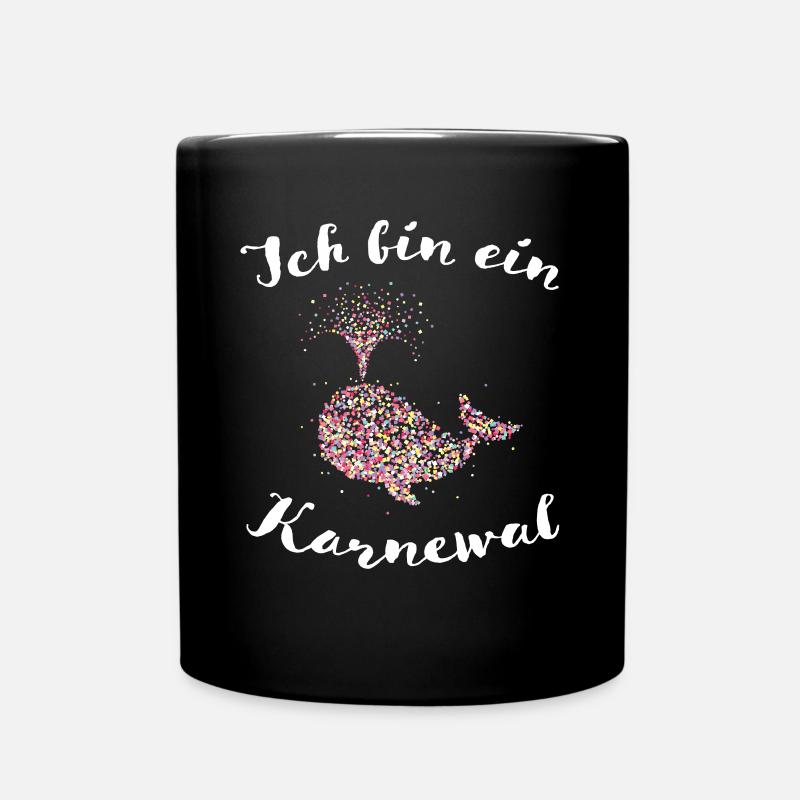 Wal Kostümersatz Kölner Karnewal Fasching Konfetti - Tasse einfarbig - Schwarz