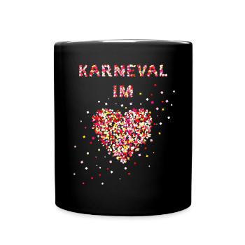 Carnaval dans le cœur Carnaval Confetti Cologne Jeck - Mug uni - noir - Devant