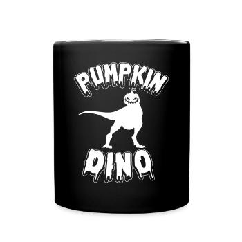 Halloween Pumpkin Dinosaur I Funny Pumpkin Dino - Full Colour Mug - black - Front