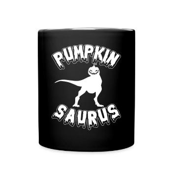 Halloween Pumpkin Dinosaur I Funny Pumpkin Saurus - Full Colour Mug - black - Front