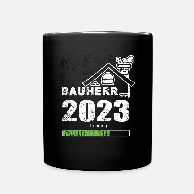 Bauherren geschenk - Bauherr 2023 Loading - Tasse einfarbig - Schwarz