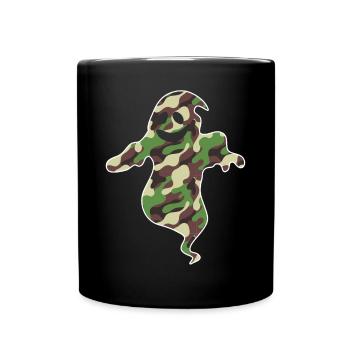 Halloween Ghost Camouflage Flag Ghost - Full Colour Mug - black - Front
