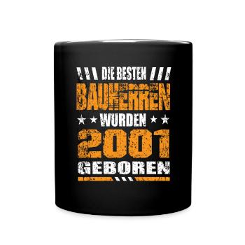 Bauherr Geburtstag Die Besten Bauherren wurden - Tasse einfarbig - Schwarz - Vorne
