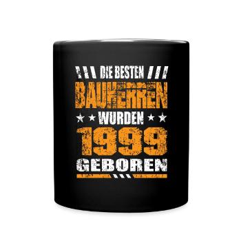 Bauherr Geburtstag Die Besten Bauherren wurden - Tasse einfarbig - Schwarz - Vorne