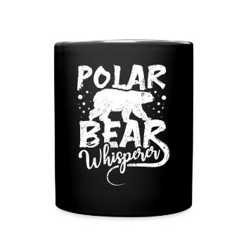 Polar bear whisperer - Tasse einfarbig - Schwarz - Vorne