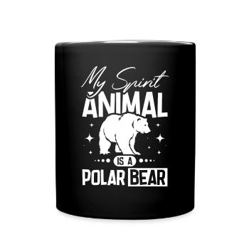My spirit animal is a polar bear - Tasse einfarbig - Schwarz - Vorne