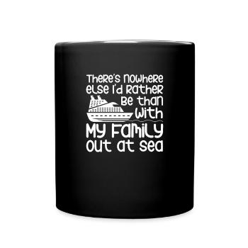 Famille croisière - Mug uni - noir - Devant