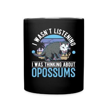 Opossum Possum Pouch Rat - Full Colour Mug - black - Front