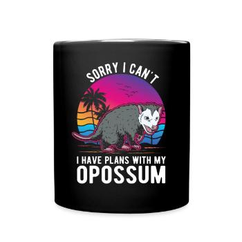 Opossum Gift Possum Pouch Rat - Full Colour Mug - black - Front