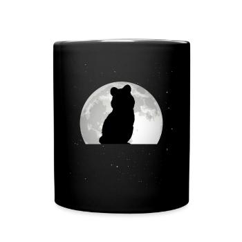 Quokka Moon Kangourou à queue courte - Mug uni - noir - Devant