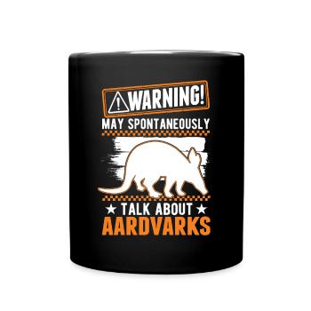 Avertissement Aardvark Cadeau Aardvark - Mug uni - noir - Devant