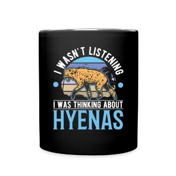 Hyäne Geschenk Erdwolf Hyena - Tasse einfarbig - Schwarz - Vorne