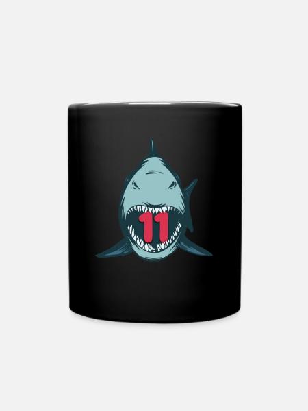 Megalodon Hai 11° compleanno 11 anni Megalodon - Tazza monocolore - nero
