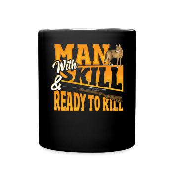 Coyote Hunting Design for a Coyote Hunter - Full Colour Mug - black - Front
