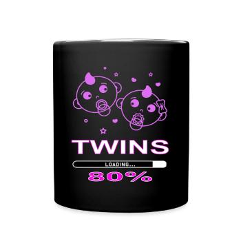 Twins are born Twin Brother Gift - Full Colour Mug - black - Front