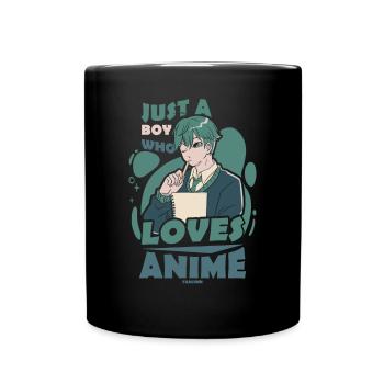 I Love Anime Japan Manga Cosplay Nerd Gift - Full Colour Mug - black - Front