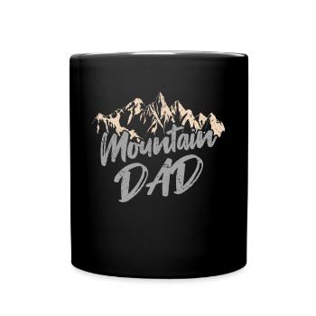 Père Alpinisme Montagne papa - Mug uni - noir - Devant