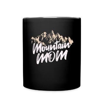 Father Mountaineering Mountain mom - Full Colour Mug - black - Front