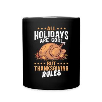 Thanksgiving Day Turkey Thanksgiving Gift - Full Colour Mug - black - Front