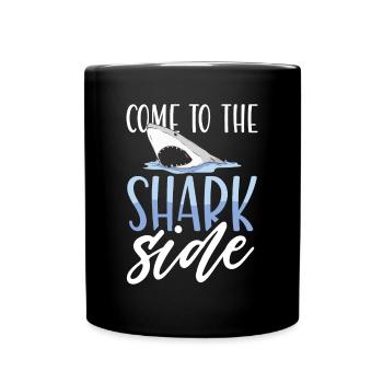 Venez du côté des requins - Mug uni - noir - Devant
