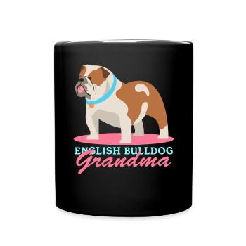 Deutsch Bulldog Grandma | Dog Owner Gift - Full Colour Mug - black - Front