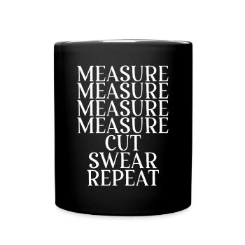 Woodworking Many measures - Full Colour Mug - black - Front