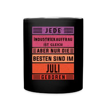 Kaufmann Geburtstag Juli geboren Industriekauffrau - Tasse einfarbig - Schwarz - Vorne
