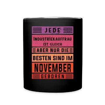 Kaufmann Geburtstag November geboren - Tasse einfarbig - Schwarz - Vorne