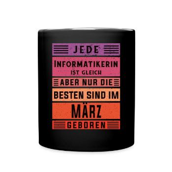 Programmierer Geburtstag März geboren - Tasse einfarbig - Schwarz - Vorne