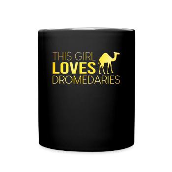 This girl loves dromedaries - Full Colour Mug - black - Front