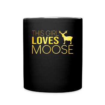 Cette fille aime l’orignal - Mug uni - noir - Devant