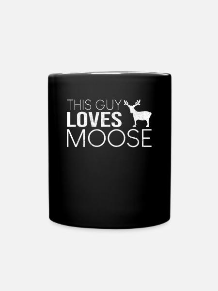 Dieser Typ mag Elche - Tasse einfarbig - Schwarz