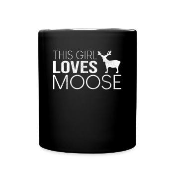 Cette fille aime l’orignal - Mug uni - noir - Devant