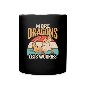 Lézard dragon barbu Herpétologiste des reptiles - Mug uni - noir - Devant