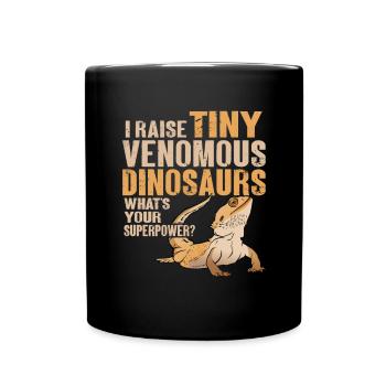Bartagame Eidechse Reptil Herpetologe - Tasse einfarbig - Schwarz - Vorne