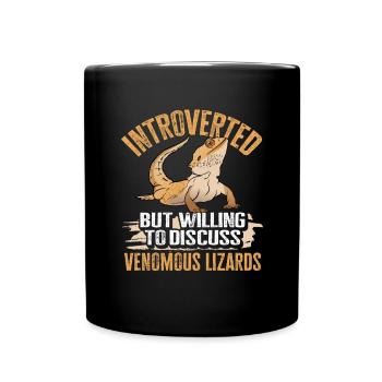 Lézard dragon barbu Herpétologiste des reptiles - Mug uni - noir - Devant