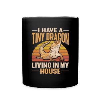 Bearded Dragon Lizard Reptile Herpetologist - Full Colour Mug - black - Front