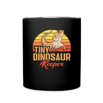 Bartagame Eidechse Reptil Herpetologe - Tasse einfarbig - Schwarz - Vorne
