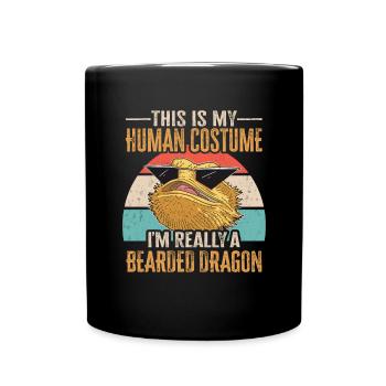 Lézard dragon barbu Herpétologiste des reptiles - Mug uni - noir - Devant
