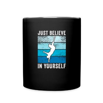 Bungee Jumping - Tasse einfarbig - Schwarz - Vorne