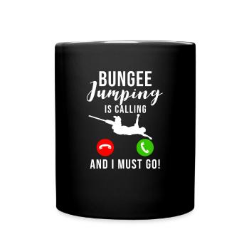 Bungee Jumping - Tasse einfarbig - Schwarz - Vorne