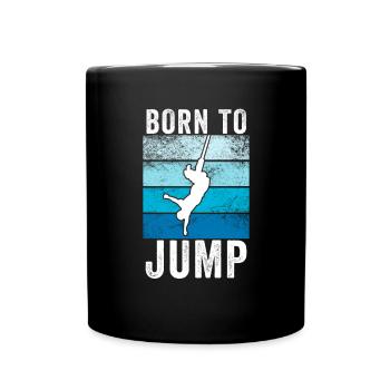 Bungee Jumping - Tasse einfarbig - Schwarz - Vorne