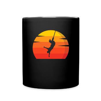 Bungee Jumping - Tasse einfarbig - Schwarz - Vorne