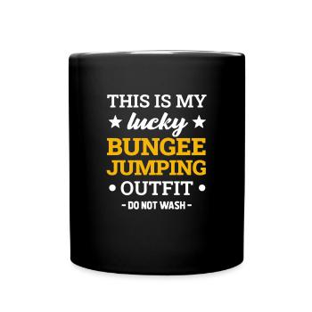 Bungee Jumping - Tasse einfarbig - Schwarz - Vorne