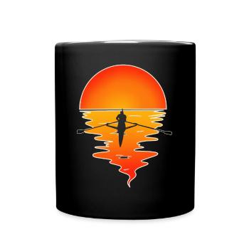 Ruderer Ruderboot Rudern - Tasse einfarbig - Schwarz - Vorne