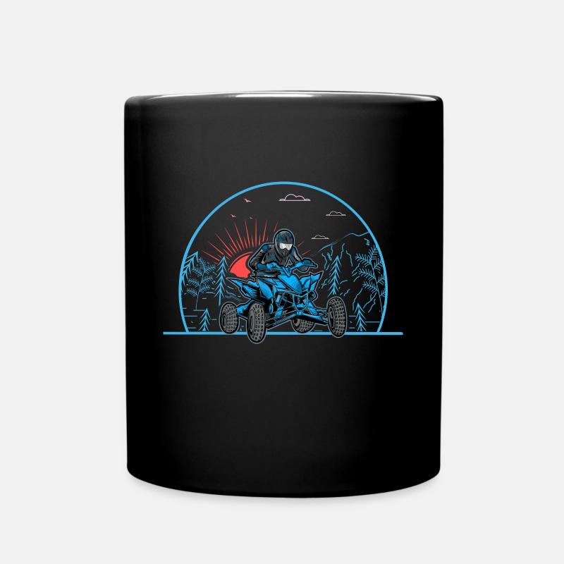 Quad ATV Offroad Quadfahrer - Tasse einfarbig - Schwarz