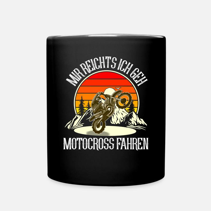 Motocross - Tasse einfarbig - Schwarz