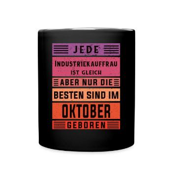 Kaufmann Geburtstag Oktober geboren - Tasse einfarbig - Schwarz - Vorne